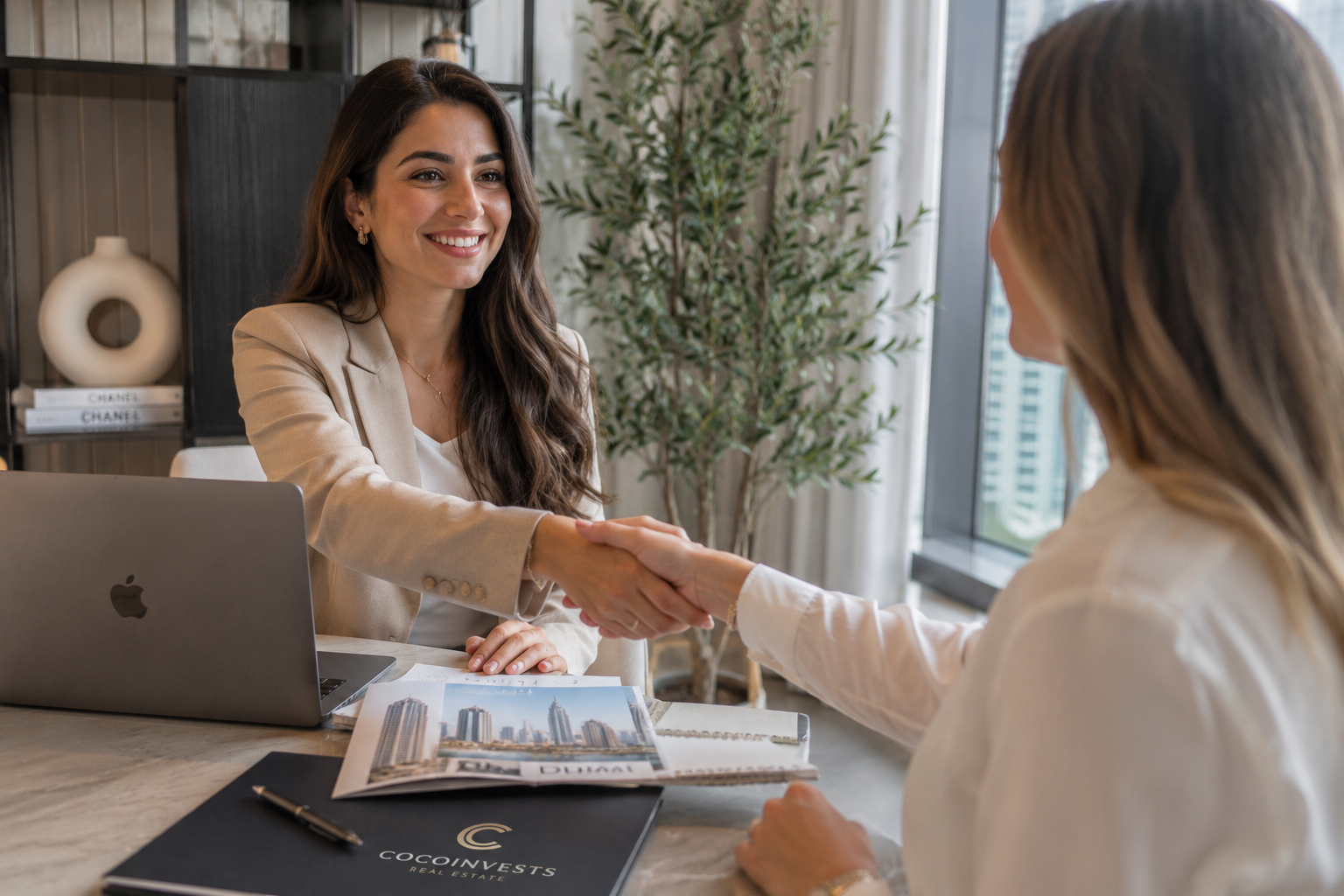 Nicole in a client consultation